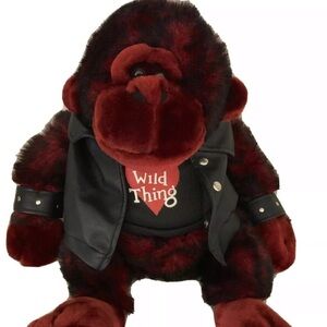 DAN DEE Valentine PLUSH APE Biker Motorcycle Stuffed Animal Gift